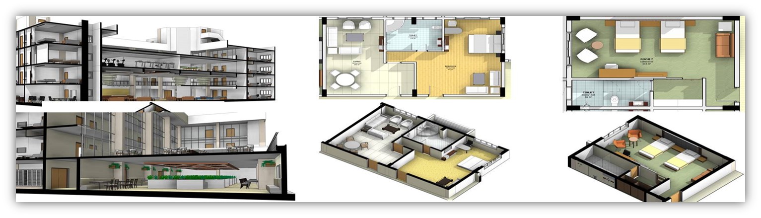 Konstruktion von BIM 3D-Modellen bei Architekturprojekten