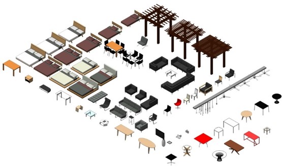 Möbel-Familien in Revit für Möbelhaus in Revit