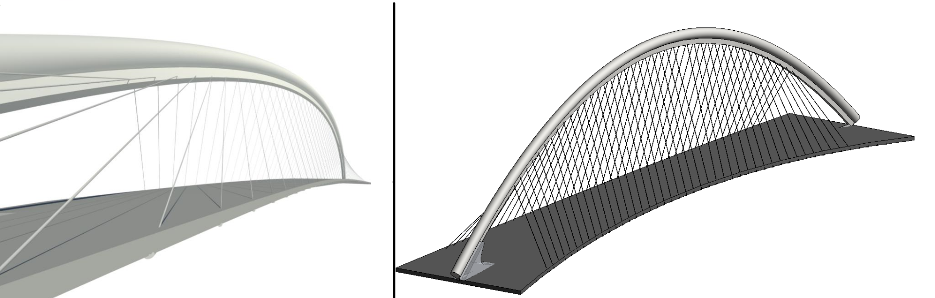 Parametrisierung (LOD 100 - 200) Brücke in Murcia (Spanien)